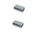 2 Pcs 5/16" Aluminum Crimping Loop Sleeve Wire Rope Sleeves Double Barrel Ferrule