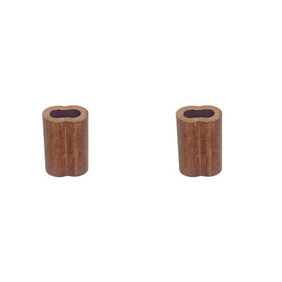 1/8" Copper Crimping Loop Sleeve Wire Rope Sleeves Double Barrel Ferrule 10 Pc