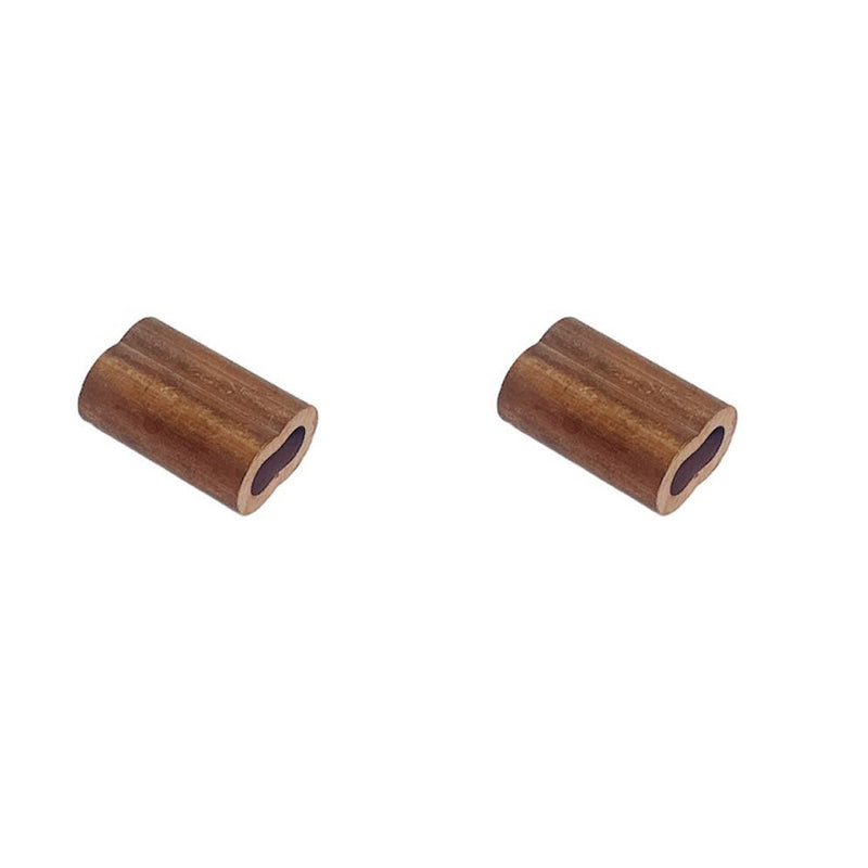 1/8" Copper Crimping Loop Sleeve Wire Rope Sleeves Double Barrel Ferrule 10 Pc