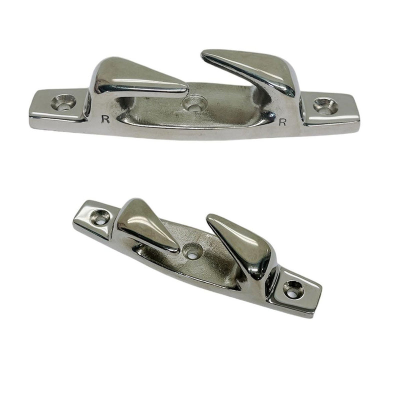 6" Stainless Steel Boat Angled Right Deck Dock Mooring Rope Cleat Chock 10 Pcs