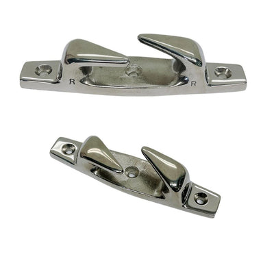6" Stainless Steel Boat Angled Left Deck Dock Mooring Rope Cleat Chock 10 Pcs