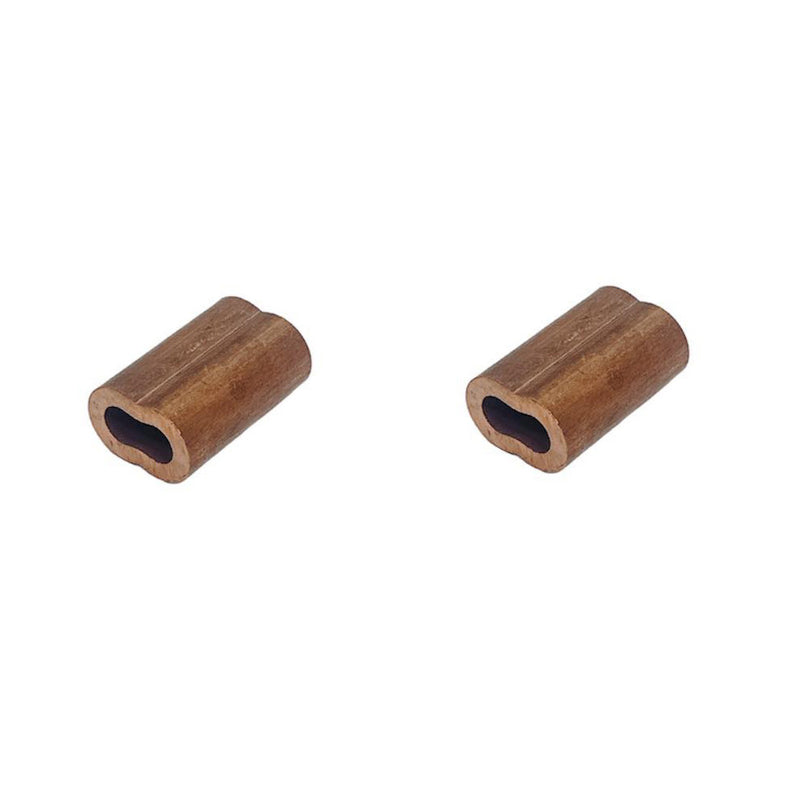 3/16" Copper Crimping Loop Sleeve Wire Rope Sleeves Double Barrel Ferrule 10 Pc