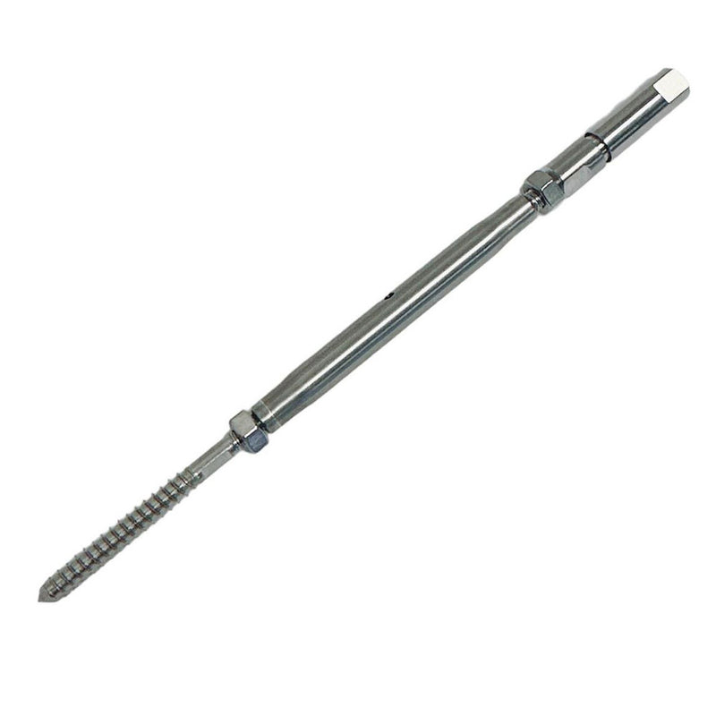 Stainless Steel Marine Swageless & Lag Turnbuckle For 1/8" Cable Wire Rope