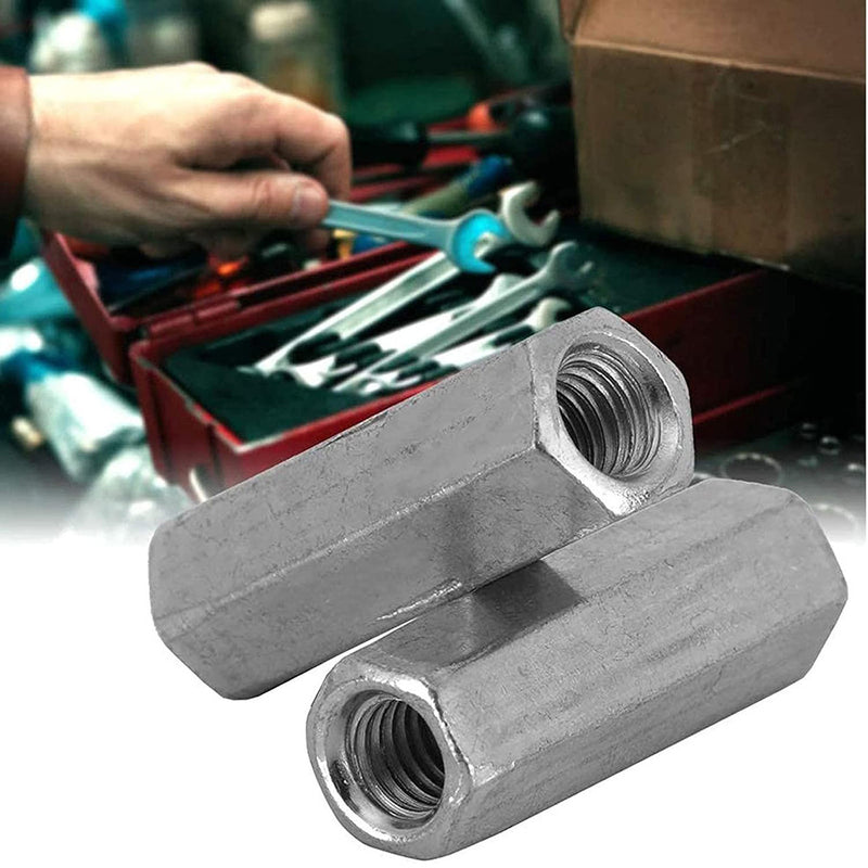 Marine Grade 5/16" Coupling Nut Connecting Nut Fully Thread Stainless Steel 4Pcs