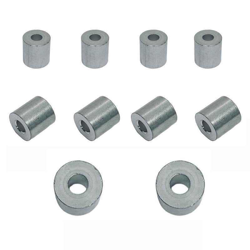 1/4" Wire Rope Aluminum Stop Loop Sleeve Round Crimps for Wire Crimping 10 Pcs