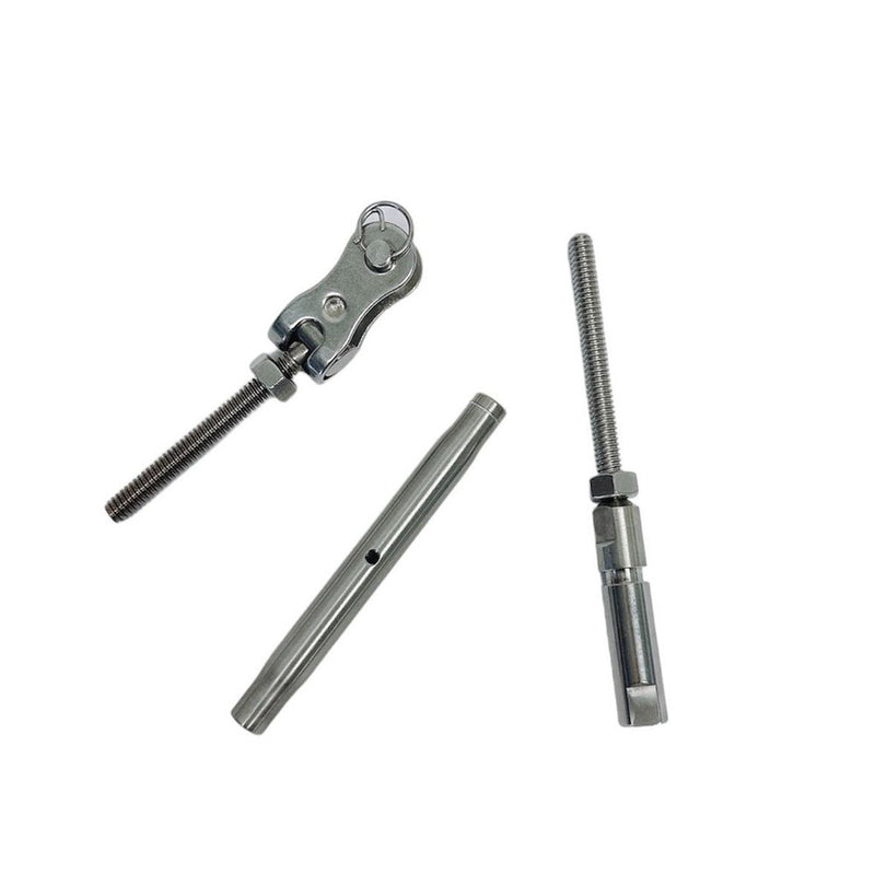 Marine Swageless Toggle Turnbuckle For 1/8" Cable Rail Wire,Stainless Steel 4Pcs