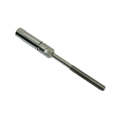 1/8" Wire Cable Deck Railing Swageless Threaded Short Stud Stainless Steel 4 Pcs