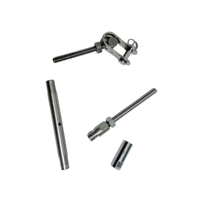 Marine Swageless & Toggle Turnbuckle For 3/16" Cable Rail Wire,Stainless Steel