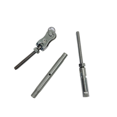 Marine Swageless & Toggle Turnbuckle For 3/16" Cable Rail Wire,Stainless Steel