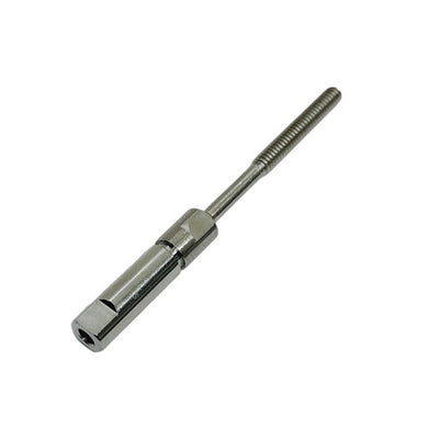 3/16" Wire Cable Deck Railing Swageless Threaded Short Stud Stainless Steel 4Pcs