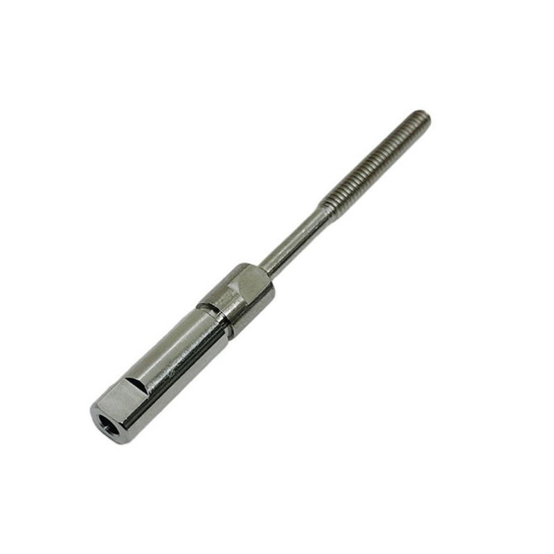 3/16" Wire Cable Deck Railing Swageless Threaded Short Stud Stainless Steel 4Pcs