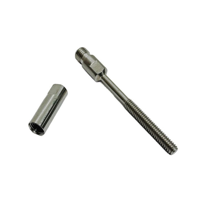 3/16" Wire Cable Deck Railing Swageless Threaded Short Stud Stainless Steel 4Pcs