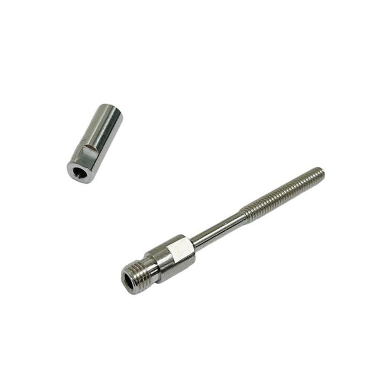 3/16" Wire Cable Deck Railing Swageless Threaded Short Stud Stainless Steel 4Pcs