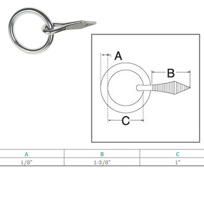 Marine 1/8" Ring Nail Link Connect Sailing Welded Ring,Stainless Steel 10Pc
