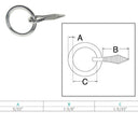 10 Pcs Marine T316 Stainless Steel 5/32" Formed And Welded Ring Nail Link Connect Yacht Sailing Welded Ring