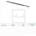 1/4" Threaded Drop Pin & Hand Swage Stud Turnbuckle 3/16" Cable Stainless Steel