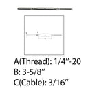 Marine 1/4" Threaded Lag & Swage Stud Turnbuckle 3/16" Cable Stainless Steel