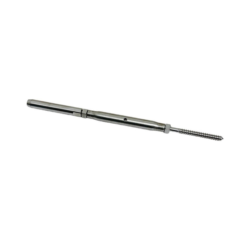 Marine 1/4" Threaded Lag Swage Stud Turnbuckle 3/16" Cable Stainless Steel 4 Pcs