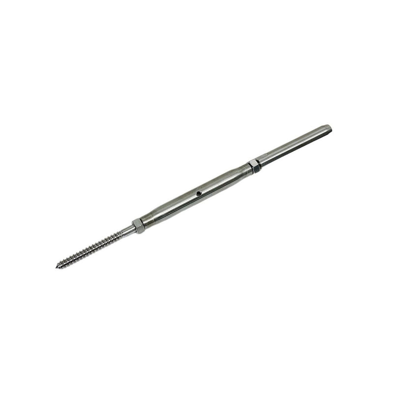Marine 5/16" Threaded Lag Swage Stud Turnbuckle 3/16" Cable Stainless Steel 4Pcs