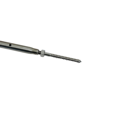 Marine 5/16" Threaded Lag Swage Stud Turnbuckle 3/16" Cable Stainless Steel 4Pcs