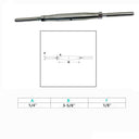 Marine 1/4" Thread Swage Stud & Stud Pipe Turnbuckle 1/8" Cable Stainless Steel