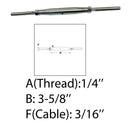 Marine T316 Stainless Steel 1/4" Thread Swage Stud & Stud Pipe Turnbuckle For 3/16" Cable Wire Rope