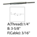 1/4" Thread Swage Stud & Stud Pipe Turnbuckle 3/16" Cable Stainless Steel 4 Pcs
