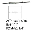 5/16" Thread Swage Stud & Stud Pipe Turnbuckle 1/4" Cable Stainless Steel