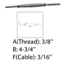 3/8" Thread Swage Stud & Stud Pipe Turnbuckle 3/16" Cable Stainless Steel 4 Pcs