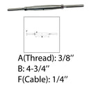 3/8" Thread Swage Stud & Stud Pipe Turnbuckle 1/4" Cable Stainless Steel 4 Pcs