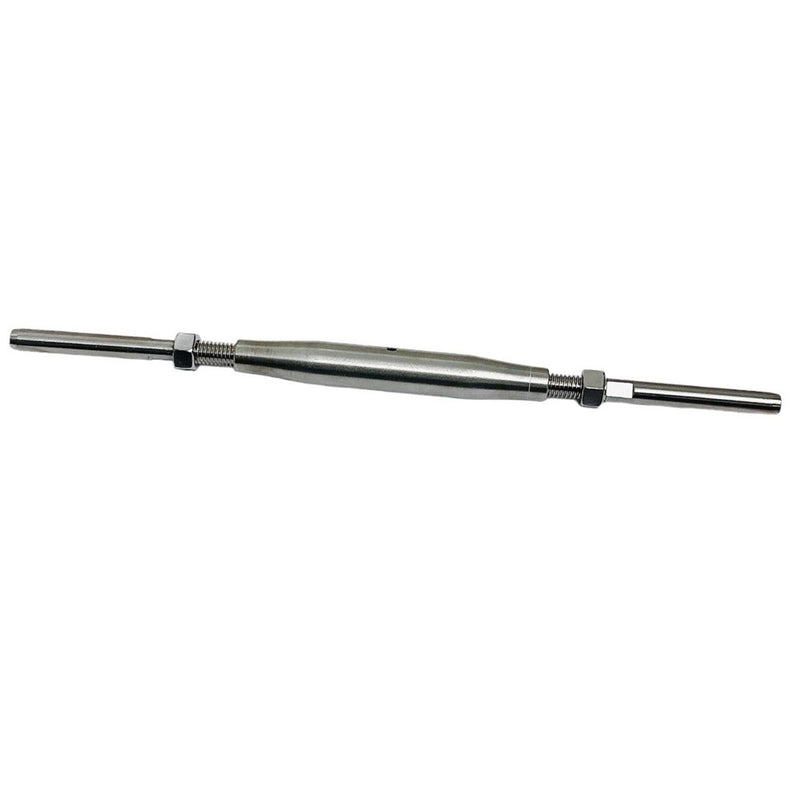3/8" Thread Swage Stud & Stud Pipe Turnbuckle 1/4" Cable Stainless Steel 4 Pcs