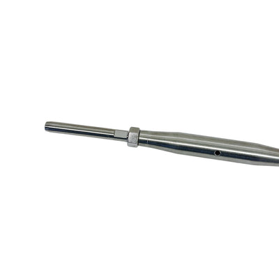 3/8" Thread Swage Stud & Stud Pipe Turnbuckle 1/4" Cable Stainless Steel 4 Pcs