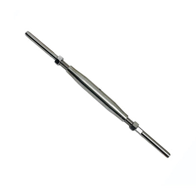 1/2" Thread Swage Stud & Stud Pipe Turnbuckle 1/4" Cable Stainless Steel 4 Pcs