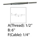 1/2" Thread Swage Stud & Stud Pipe Turnbuckle 1/4" Cable Stainless Steel 4 Pcs