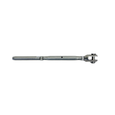 Marine 1/4" Thread Fork & Swage Stud Turnbuckle 1/8" Cable Stainless Steel T316