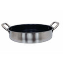 Non-Stick Round Stainless Steel Flat Comal Griddle Pan Grill Tray Cook 16-1/2"