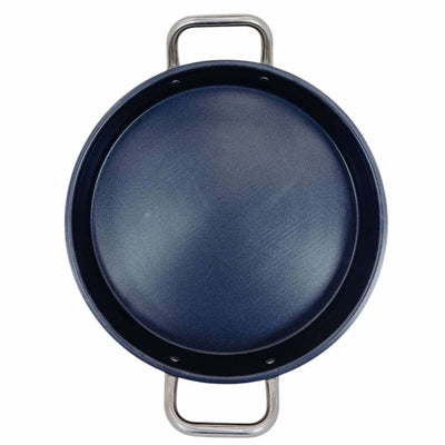 Non-Stick Round Stainless Steel Flat Comal Griddle Pan Grill Tray Cook 16-1/2"