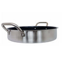 Non-Stick Round Stainless Steel Flat Comal Griddle Pan Grill Tray Cook 16-1/2"