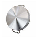 Non-Stick Round Stainless Steel Flat Comal Griddle Pan Grill Tray Cook 16-1/2"