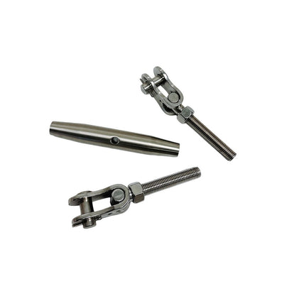 Marine 3/16" Toggle & toggle Pipe Turnbuckle 320 Lbs WLL Stainless Steel 4 Pcs