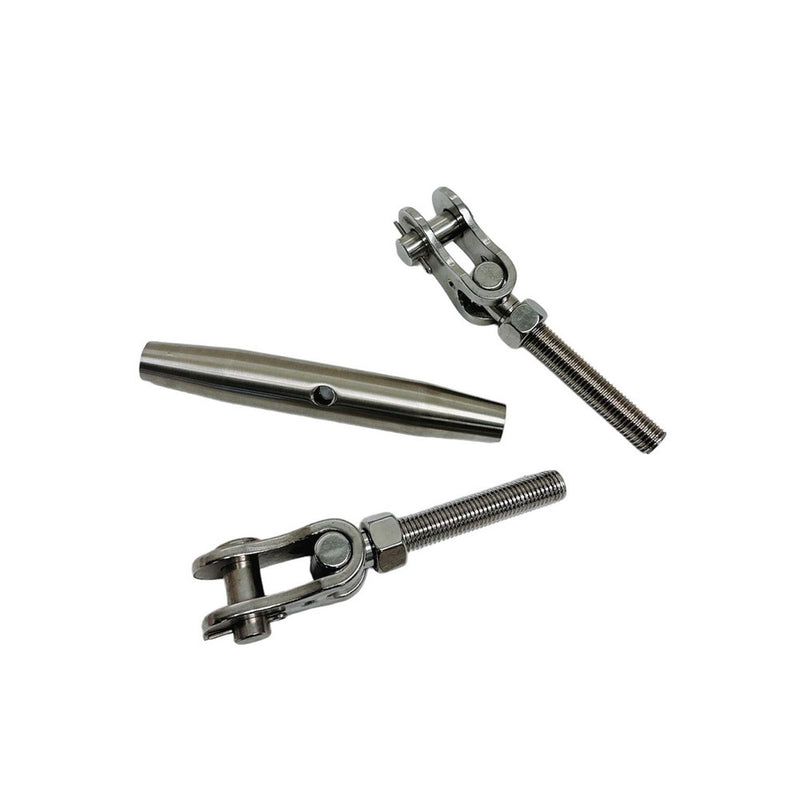 Marine 3/16" Toggle & toggle Pipe Turnbuckle 320 Lbs WLL Stainless Steel 4 Pcs