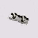 Marine T304 Stainless Steel Duplex Clip 2-Post Cable Clamp For 1/8" Cable Wire Rope