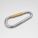 Marine T304 Stainless Steel 7/16" Carabiner Quick Link Spring Loaded Lock, Copper Spring Gate 880 Lbs WLL