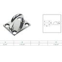 Boat Deck Stainless Steel 316 Square Pad Eye Rigging Lift 5/16" Marine Grade