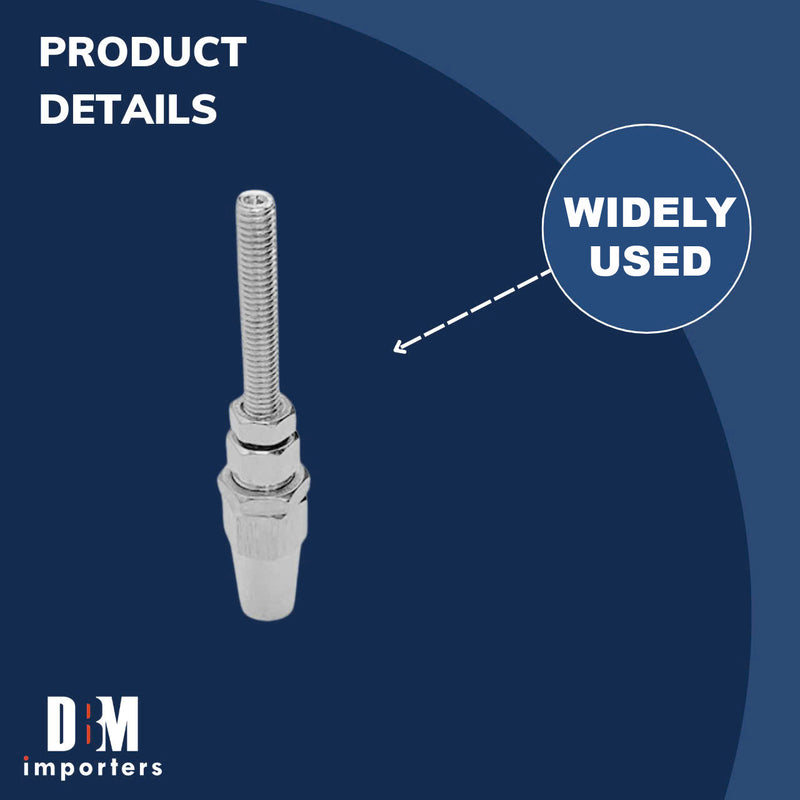 Marine 1/8" Swageless Threaded Stud 1/4" Thread 1/8" Cable Stainless Steel T316