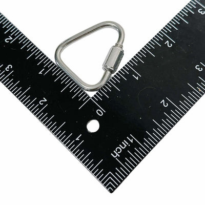 Delta Quick Links 1/8" Stainless Steel T316 Triangle Carabiner 330 Lbs WLL