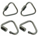 Delta Quick Links 1/8" Stainless Steel T316 Triangle Carabiner 330 Lbs WLL 4 Pcs