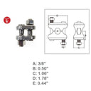 Marine Boat Fist Clip Wire Rope Clip 3/8" Stainless Steel T316 Drop Forged 4 Pcs