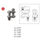 Marine Boat Fist Clip Wire Rope Clip 5/16" Stainless Steel T316 Drop Forged 4Pcs