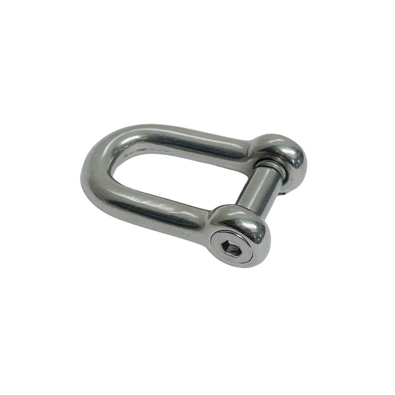 15/32" D Shackle Hex Sink Marine Grade Screw Pin 2200Lb WLL Stainless Steel 4 Pc